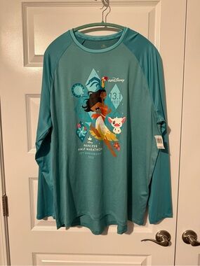 RunDisney Princess Half Marathon 15th anniversary Teal Performance Top